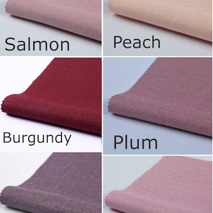Double Euro Pleated Faux Linen Curtains, 28 Colors, Custom Size Drapery ...