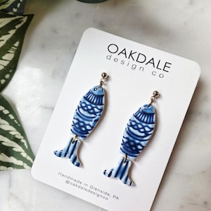 Positano Anchovy Ohrhänger: Beachy Blau Küsten Schmuck