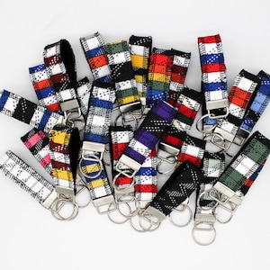 Key Fob made from Hockey Laces