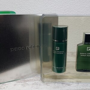 Paco Rabanne pour Homme EDT (eau de toilette) 100ml + Déodorant Natural Spray 150ml - Formule vintage abandonnée.
