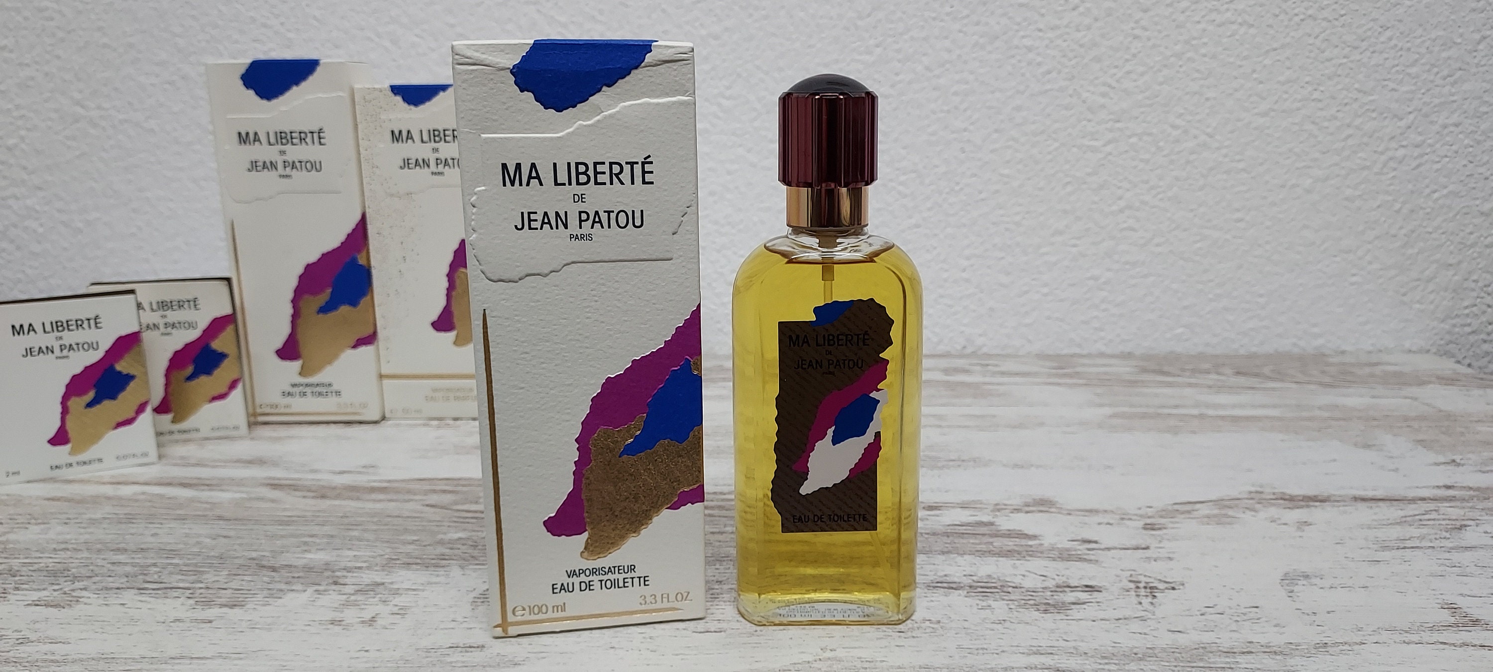 Lot de 6 anciens flacons vaporisateurs vides Sublime de Jean Patou +  coffret