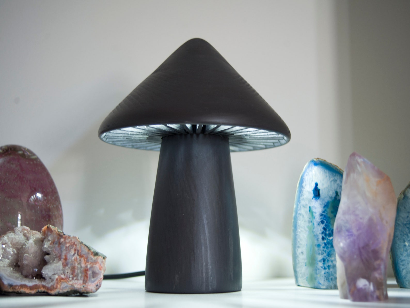 Mushroom Table Lamp Wooden Lamp Table Lamp Mushroom - Etsy