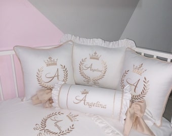 Personalized baby duvet cover set, 100% cotton satin,free shipping,Crib duvet cover set,baby duvet cover set,Personalized Baby Sleeping Set