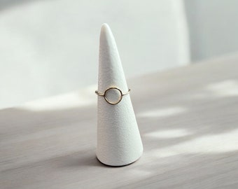Open circle 14k gold filled ring