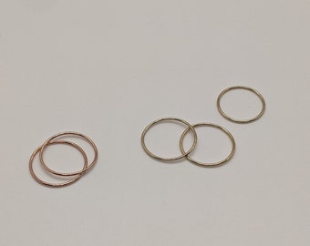 Simple stacking 14k gold filled wire ring