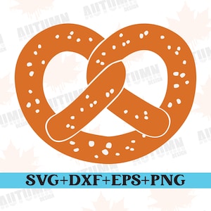 Plotter file pretzel salt pretzel Oktoberfest pastry pretzel cutting file clipart svg dxf eps png sublimation clipart vector
