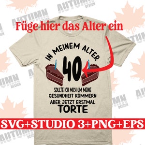 Plotter file birthday t shirt design round birthday motif birthday shirt birthday saying 40 50 60 70 svg studio 3 png eps clipart