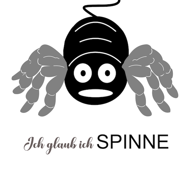 Plotterdatei , Spinne , Spider , Ich glaub ich Spinne , Tiere, SVG