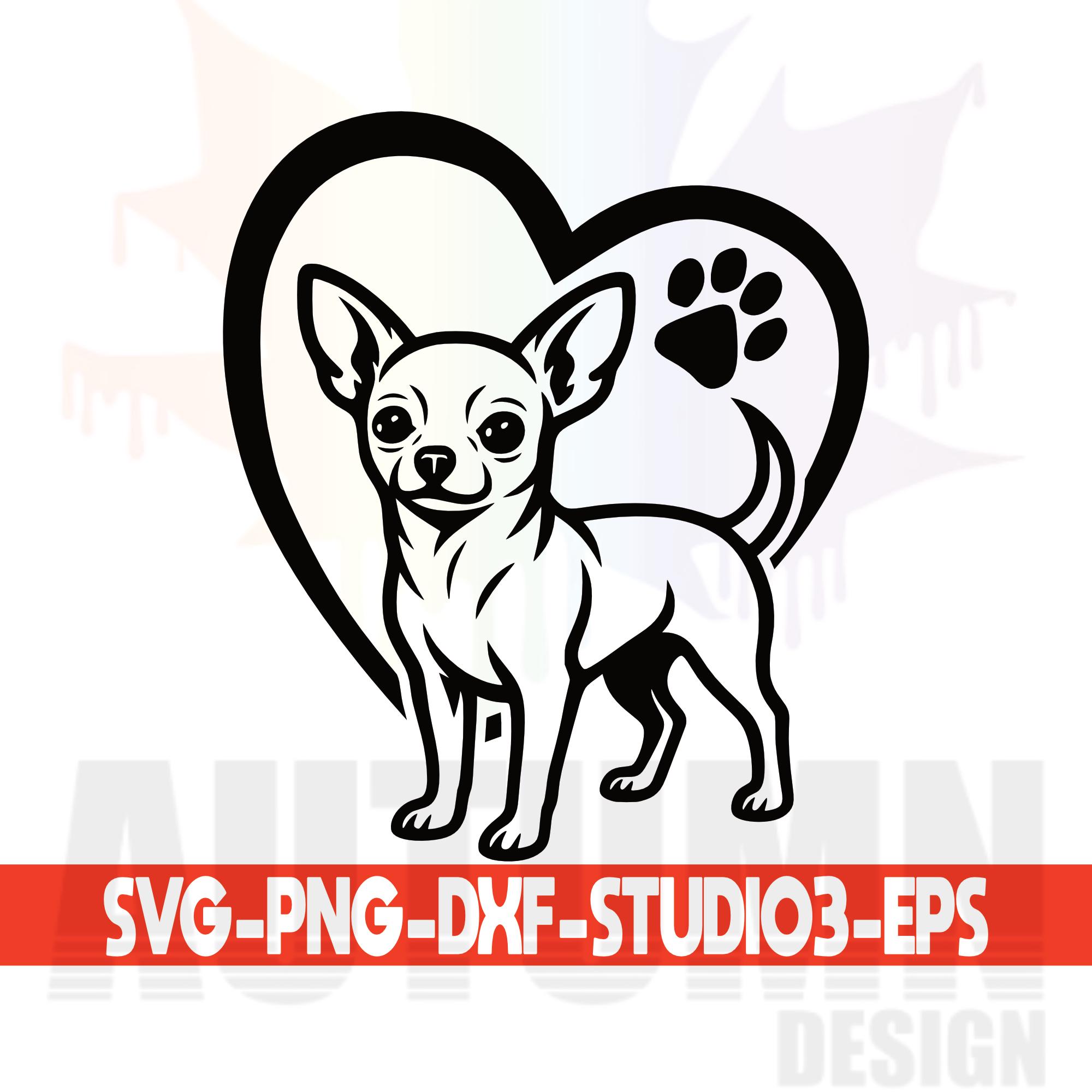 Chihuahua Vinyl Decal Pack - 4 Designs, Oracal 651, Easy Apply, Made In USA, Solar Powered