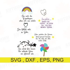 Plotter file mourning sayings, plotter file stars, SVG mourning, SVG sayings, plotter file sayings, rainbow, star children SVG