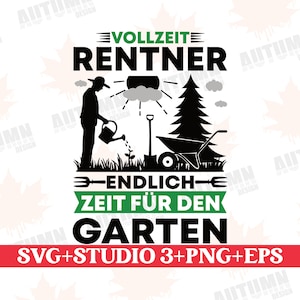 Traceur fichier pensionné T Shirt Design jardinage passe-temps énonciations drôles jardinage drôle Design Svg Studio 3 Eps Silhouette coupe fichier Cricut fichier