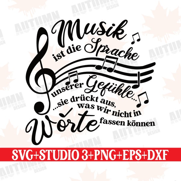 Motivation Lebensweisheit Musik Spruch Svg  Musiknote Plotterdatei Sprüche Png Dxf Schneidedatei Clipart Sublimation Tasse T Shirt