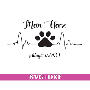 Plotter file dog, dog love svg, dog plotter file, dog svg, dog mom svg, heartbeat svg, heart svg, plotter file sayings svg, svg dxf