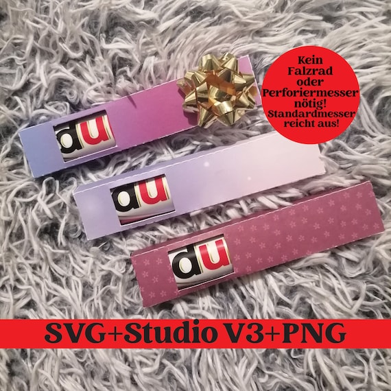 Plotterdatei Schokoriegel Geschenkbox Geschenkschachtel DU Geschenk Idee Schneidedatei Svg PNG Silhouette Studio V3 Cricut Datei