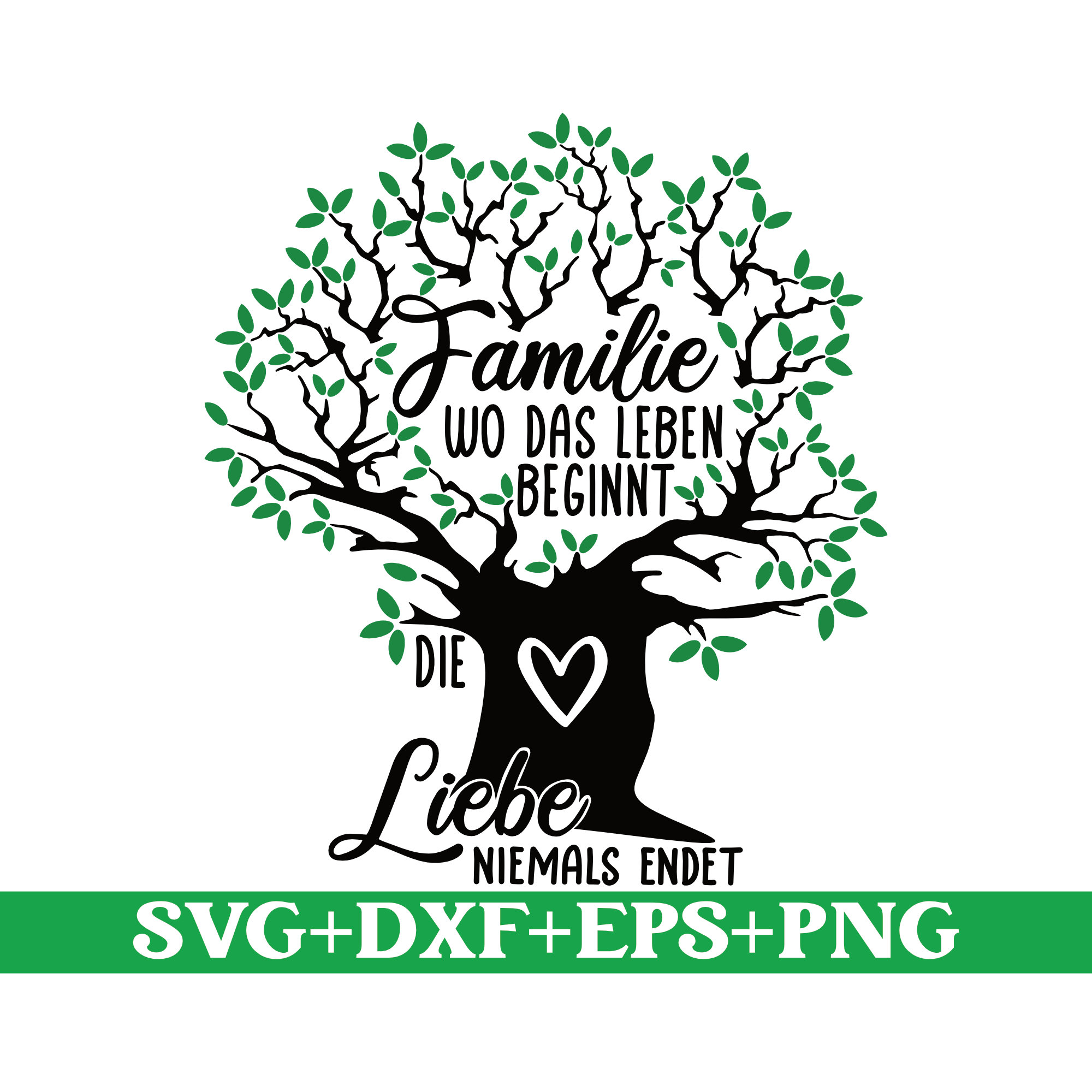 Plotterdatei Familienbaum Familie Sprüche Liebe Zusammenhalt Etsy.de