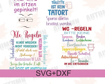 Plotter file toilet sayings, SVG, DXF, sayings, toilet,