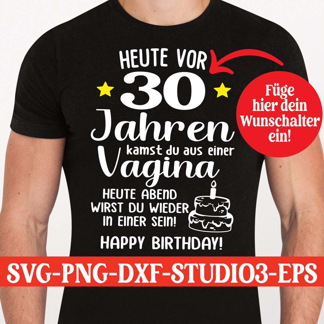 Geburtstag T Shirt Design Personalisiert Lustiger Spruch Jubiläum Happy