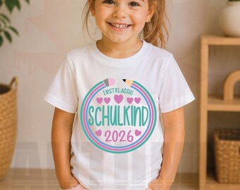 Plotter file Schoolchild 2026 SVG T-shirt design Back to school First grade 2026 SVG DXF PNG Cutting file Clipart Sublimation