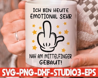 Middle Finger Emotional Plotter File Svg Funny Cheeky Sayings Mug T Shirt Sublimation Svg Png Dxf Eps Clipart Cutting File Silhouette