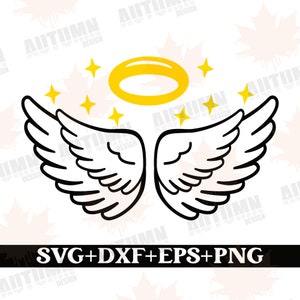 Plotter file Guardian Angel Angel Wings Mourning Svg Angel Wings Svg Dxf Png Eps Sublimation commercial use