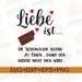 Liebe ist Schokolade Sprüche Schoko Beziehung clipart Sublimation