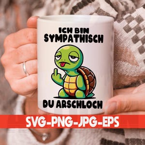 Böse Schildkröte Svg Lustige Freche Sprüche Tasse T Shirt Vektor Sublimation Datei Svg Png Eps  Silhouette Clipart digitaler download