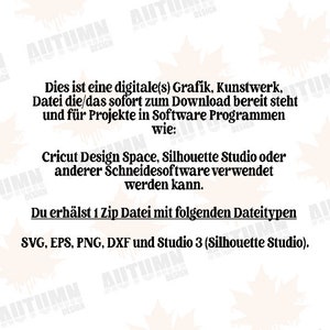 May include: Digital graphic file for download. This file can be used in design software like Cricut Design Space, Silhouette Studio, or other cutting software. The file includes the following formats: SVG, EPS, PNG, DXF, and Studio 3 (Silhouette Studio).