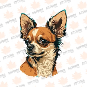 Chihuahua Png Sublimation Datei Clipart Cartoon Hunde Illustration Haustier Kunst T Shirt Design Tassen Design digitaler download