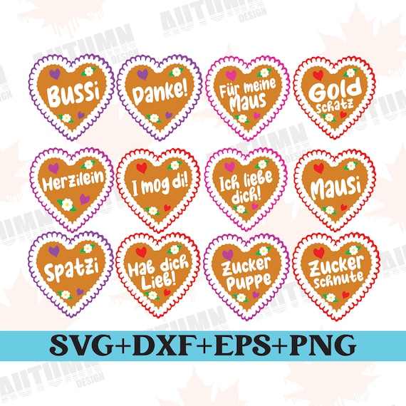 Lebkuchenherz Svg Muttertag Plotterdatei, Plotterdatei Lebkuchen, Lebkuchen Svg, Oktoberfest Svg, Silhouette, Clipart, Svg Dxf Eps Png