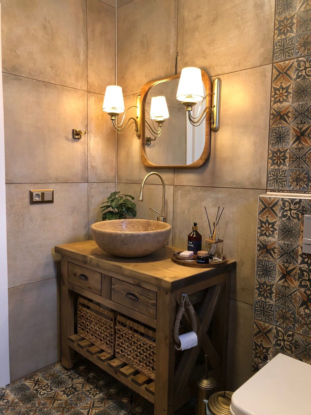 Bathroom Vanity Rustic Style Farm House Bathroom Vanities Sink Etsy