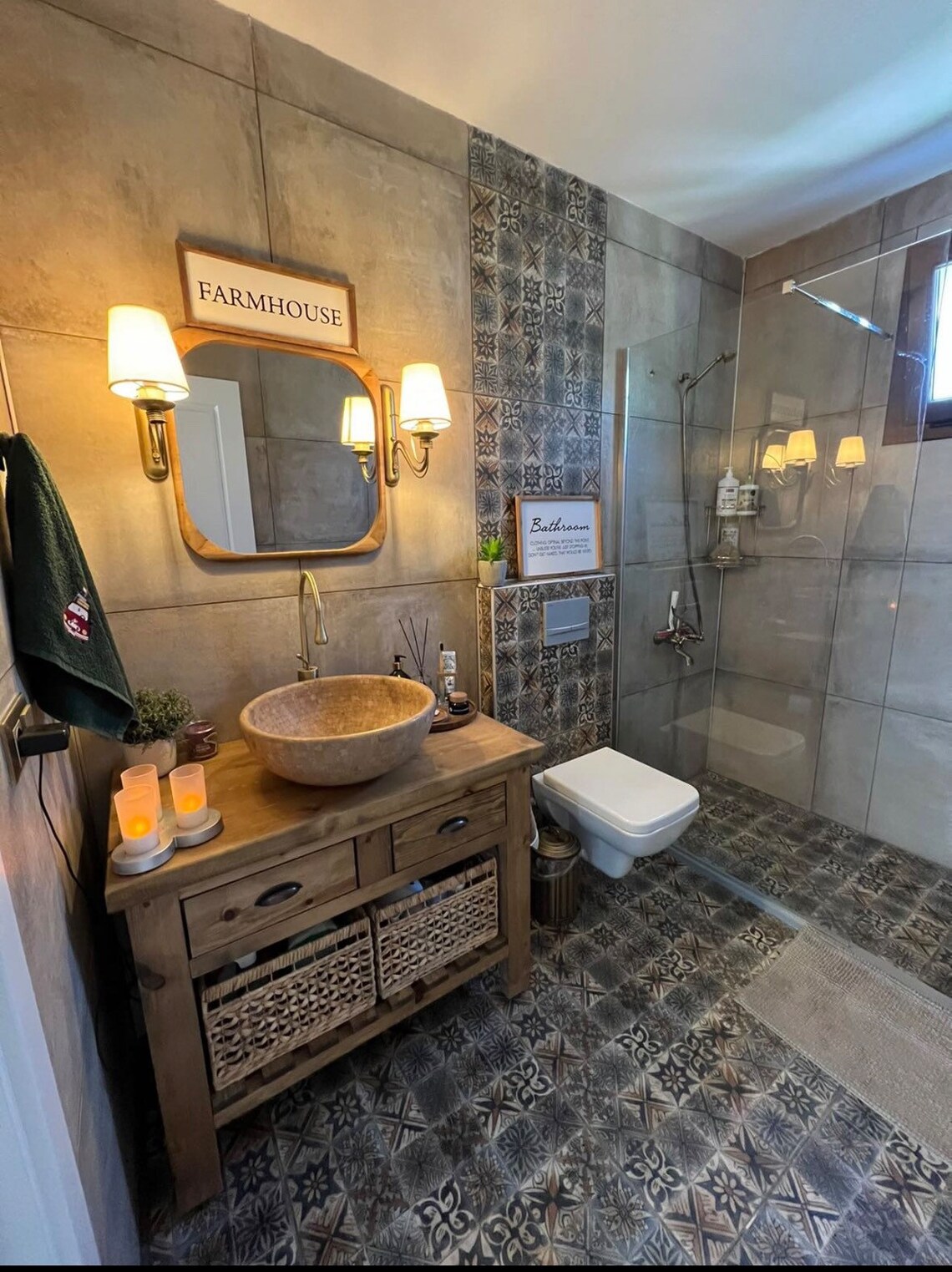 Bathroom Vanity Rustic Style Farm House Bathroom Vanities Sink Etsy