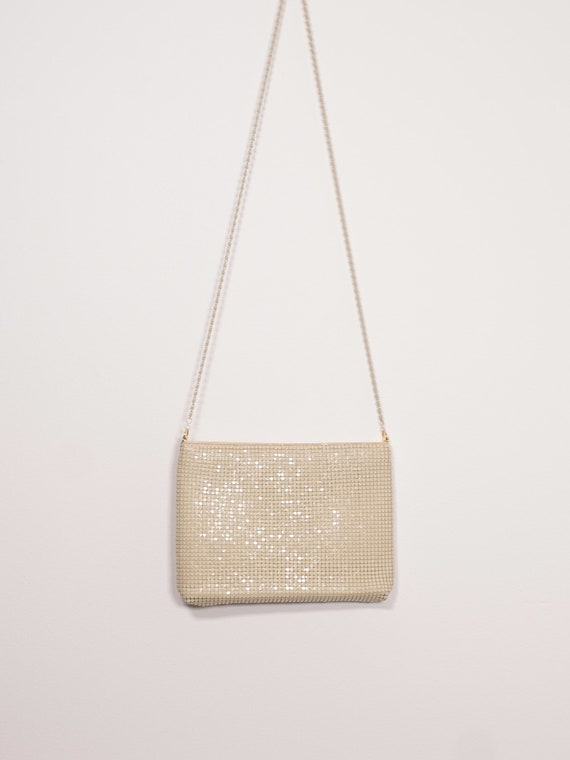 Cream chain mail handbag - image 2