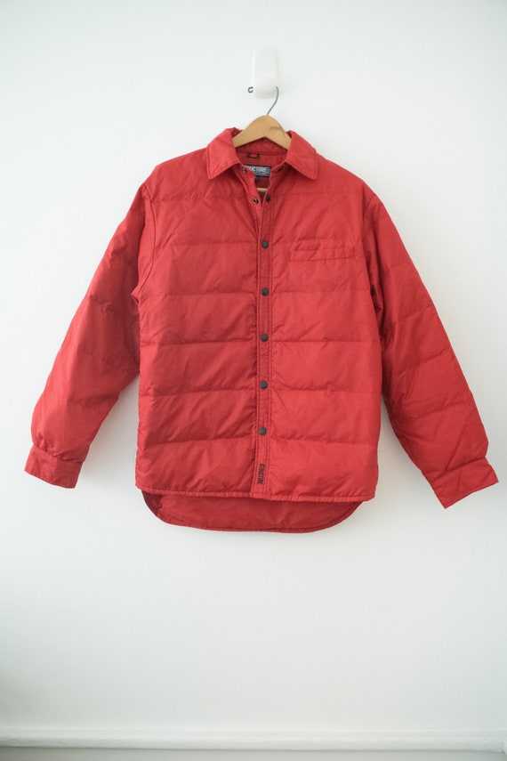 Red 90’s Nylon Structure Puffer