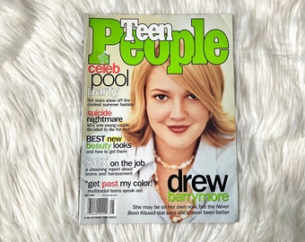 1999 Vintage Teen People Magazine Drew Barrymore Cover May 90s Rare Celebrity Teen Magazines Fashion Style y2k Plus Extra Clippings!