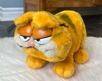 80s Vintage Garfield Fun Farm Large Plush Stuffed Animal Collectable 11” Long Garfield Plushie Nostalgic Retro