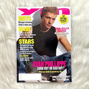 2000 Vintage YM Magazine Ryan Phillippe Cover y2k Aesthetic Fashion Teen Issues Celebrities Collage Ephemera November 2000