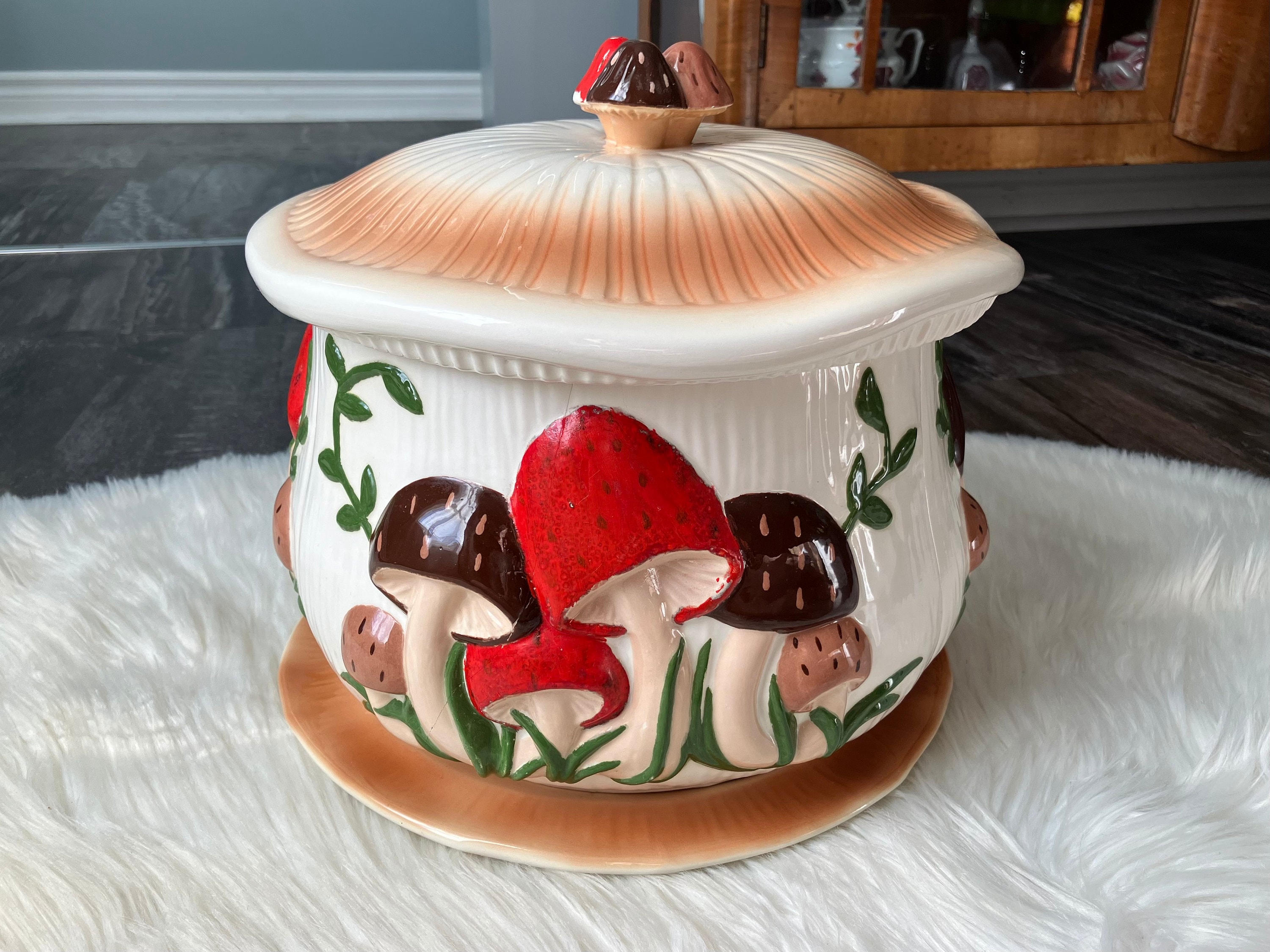 Mushroom Canister Set 1970s - Etsy
