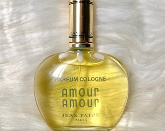 60s Vintage Jean Patou Amour Amour Perfume Parfum Cologne 75 mL Rare Made in France Full Bottle Collectible Fragrance