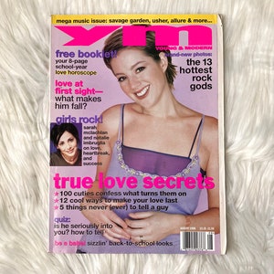 1998 Vintage YM Magazine Sarah McLachlan Cover Vintage 90s Aesthetic y2k Fashion Teen Issues Collage Ephemera August 1998 HTF Very Rare