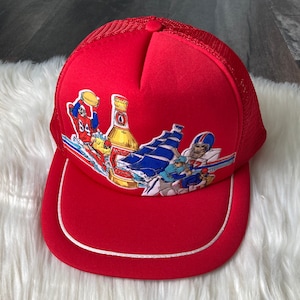 90s vintage Molson Export Beer Snapback Hat Puffy Graphic Deadstock New Unworn Baseball Cap Retro Nineties Mesh Back