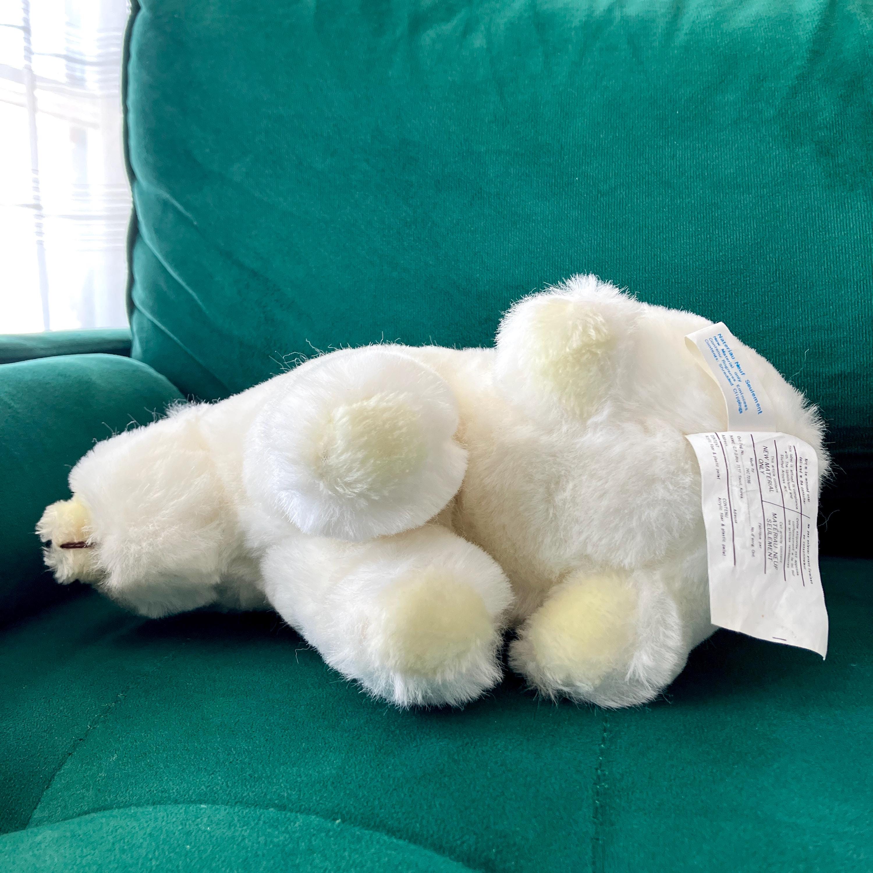 #テディベア#海外現地購入#ぬいぐるみ#レトロ 80年代ヴィンテージ 11インチ テディベア ぬいぐるみ 白いシロクマ 高