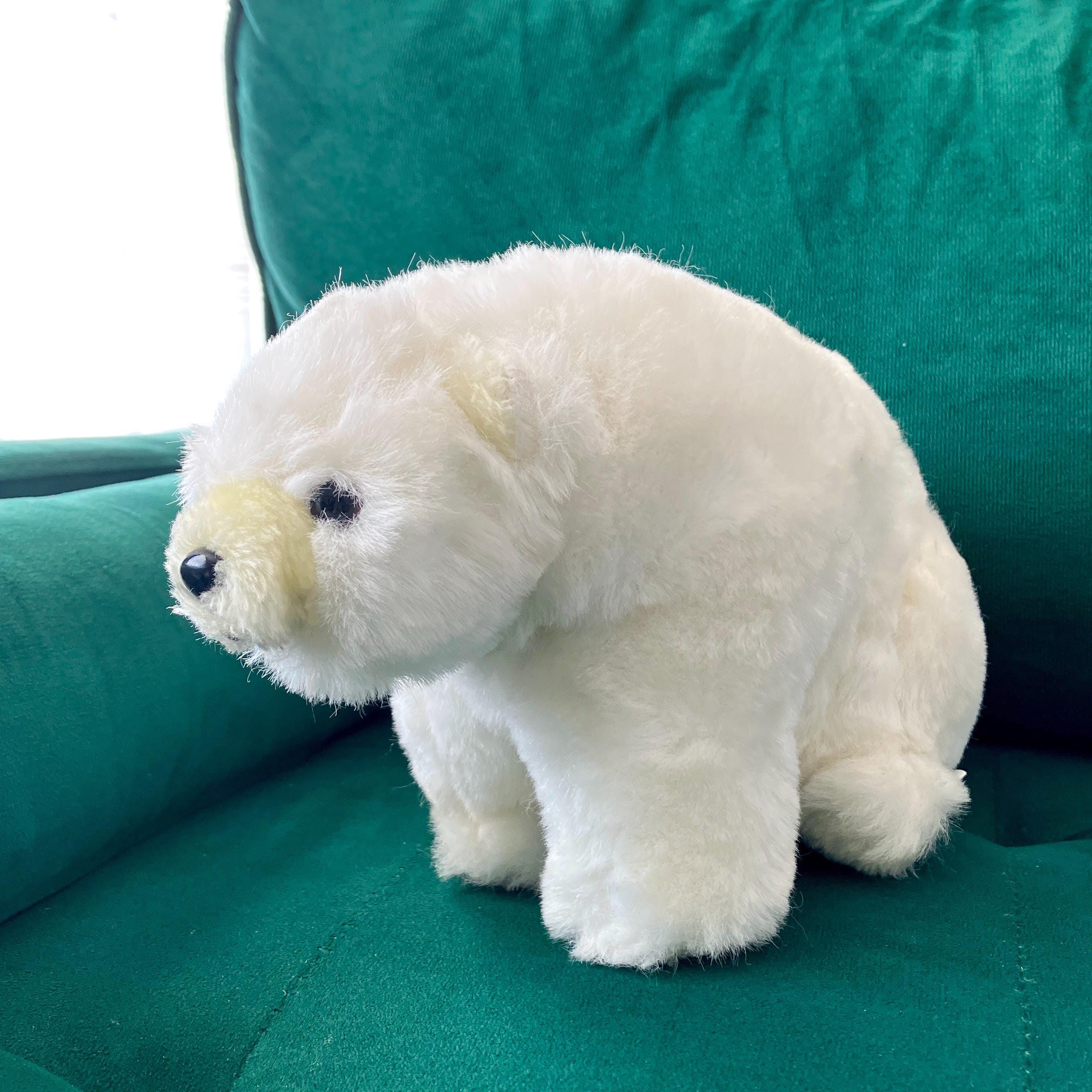 #テディベア#海外現地購入#ぬいぐるみ#レトロ 80年代ヴィンテージ 11インチ テディベア ぬいぐるみ 白いシロクマ 高