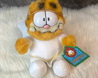 90年代ヴィンテージガーフィールド7インチぬいぐるみぬいぐるみ天使の