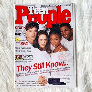 1998 Vintage Teen People Magazine Jennifer Love Hewitt Brandy Mekhi Phifer Cover December 90s Celebrity Teen Magazines y2k Ephemera Collage