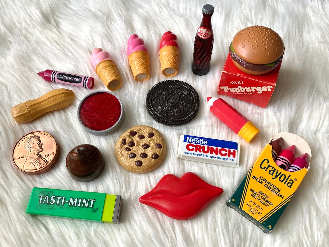 70s Vintage Avon Lip Gloss Novelty Collectable Compacts Lip Balm Makeup