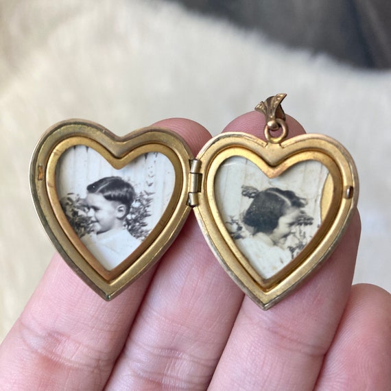 Vintage Locket Gold Filled 10K Heart Shaped Engrav