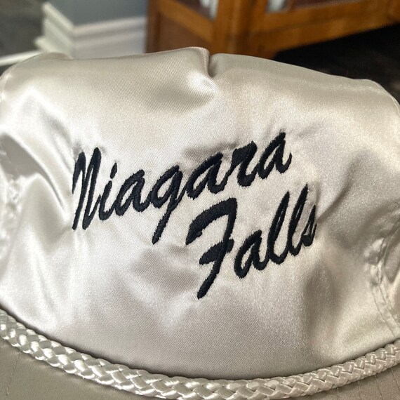 90s Vintage Niagara Falls Metallic Silver Nylon R… - image 3