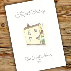 Custom Home Illustration, custom painted house, new home illustration, first home illustration, special home illustration, watercolour home