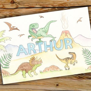 Custom Name Illustration, customised name painting, childrens name painting, nursery name sign, watercolour name illustration, kids present
