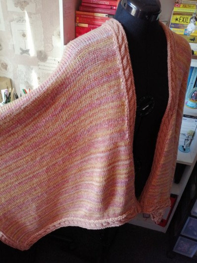 Cable Bordered Ruana Knitting Pattern Etsy